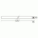 Drawing-โคมหน้าพลาสติกแบบฝังฝ้า-1x36W